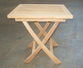 Klapptisch Beistelltisch Gartentisch in Premium Teak
