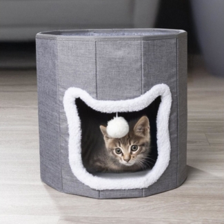 Gravidus Katzenzelt Gemütliches Katzenhaus mit gepolsterter Liegefläche