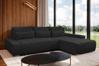storez24 Ecksofa Kelly, mit Bettkasten und Schlaffunktion, L-Form, bequem