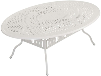 Inko Gartentisch Alu-Guss weiß Tisch Terrassentisch Form/Größe nach Wahl 167 x 116 x 74 cm