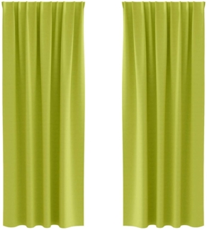 vidaXL Verdunkelungs-Vorhänge mit Ringen Grün Polyester 4107502