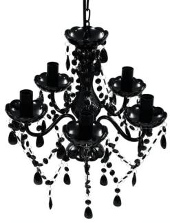 vidaXL Kronleuchter 5 Glühbirnen Schwarz 240308