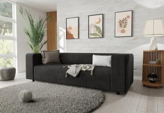 S-Style Möbel 3-Sitzer Sofa Gustav aus Cord-Stoff mit bequemem Sitz, mit Wellenfederung