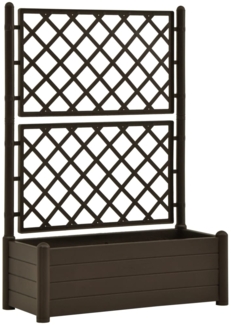 vidaXL Pflanzkübel mit Spalier 100x43x142 cm PP Mokka 313984