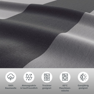 Home affaire Bettwäsche Sari, Linon, 2 teilig, in verschiedenen Qualitäten, maritime Bettwäsche mit Streifen