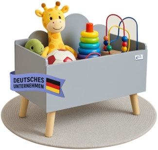 Coemo Aufbewahrungskiste LILO, offene Truhe aus Holz | MDF Spielzeugkiste in Grau