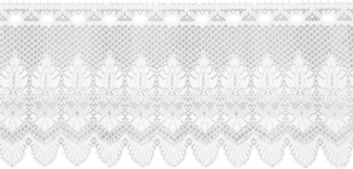 Bistrogardine Jacquard in weiß 160x45 cm (BxL) mit Stangendurchzug Design Alba