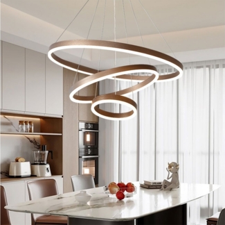 Daskoo Deckenleuchten LED Pendelleuchte Deckenlampen Esstisch-Lampe Dimmbar Ø 60cm, LED fest integriert, Warmweiß, Kaltweiß, Neutralweiß, Stufenloses Dimmen