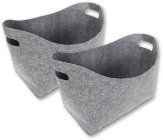 jilda-tex Allzweckkorb Filztasche oval (2 St)