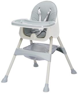 LA CUTE Hochstuhl Baby Kinder Hochstuhl Höhenverstellbar, Doppel-Tablett, 5-Punkt-Gurt (Babystuhl mit doppeltem Tablett und verstellbarem Sicherheitsgurt), Verstellbare Höhe und Breite, doppelte Tabletts, leicht zu reinigen