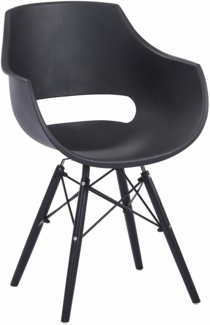Esszimmerstuhl Schalenstuhl schwarz Holzgestell schwarz LEA 524039