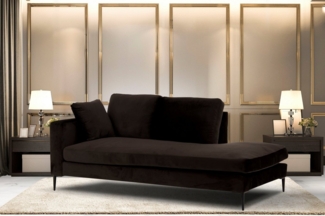 Leonique Recamiere Cozy Chaiselongue, Maße B/T/H: 195/97/80 cm, mit losen Kissen und Metallbeinen, Armlehne links oder rechts wählbar