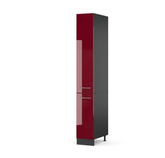 Vicco Apothekerhochschrank 30 cm Hochglanz Küchenschrank Hochschrank Küchenzeile Fame-Line (Bordeaux Hochglanz)