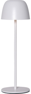 Akku-Tischleuchte Ronda Metall Outdoor Touch-Dimmer weiß H 34,5cm
