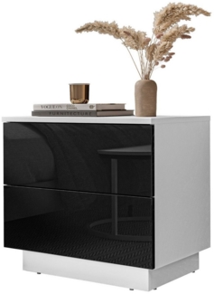 Lookway Nachttisch LINA mit Push-Open System Hochglanz LED