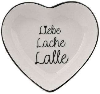 Giftcompany Schmuckkassette Porzellanteller Love Plates Herz Liebe, Lache, Lalle