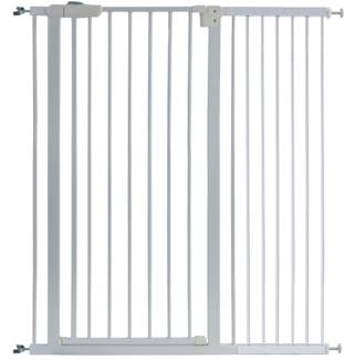 Absperrgitter Treppenschutzgitter Metall weiß + Y-Profil 102 -115cm 120cm hoch