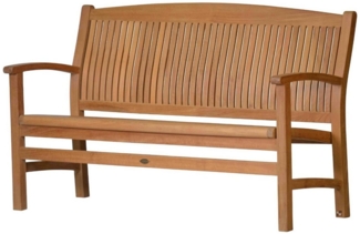 Kai Wiechmann Gartenbank Premium Teakholzbank als wetterfeste Teak Gartensitzbank, nachhaltige und unbehandelte Teakbank