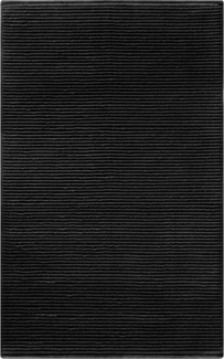 Lashuma Badematte Linz, Höhe 20 mm, fußbodenheizungsgeeignet, Baumwolle, rechteckig, Weicher Badvorleger schwarz 50x80 cm