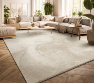 TT Home Teppich, Rechteckig, Höhe: 14 mm, Wohnzimmer Kurzflor Einfarbig Modernes Design Waschbar