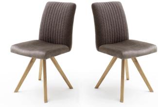 Polsterstuhl OKLAHOMA 2er Set Webstoff Forza cappuccino