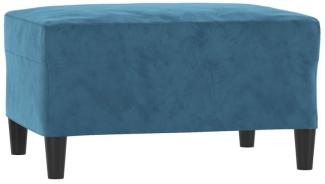 vidaXL Fußhocker Blau 70x55x41 cm Samt 349326