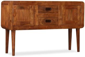 vidaXL Sideboard Massivholz mit Honigfarbenem Finish 120x30x75 cm 244682