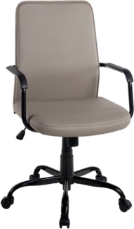 Duo Collection Janus Chefsessel, Kunstleder, Taupe, 57x93-103x57