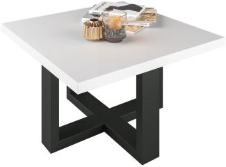 Couchtisch Wohnzimmertisch Eko 75x75x44cm schwarz onyx / weiß