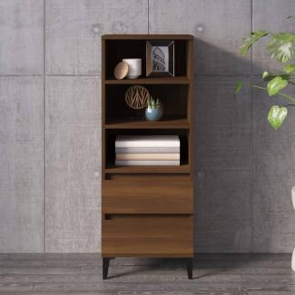 vidaXL Highboard Braun Eichen-Optik 40x36x110 cm Holzwerkstoff 821251