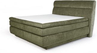Jockenhöfer 'Queen' Boxspringbett, 180x200 cm, Chenille Hellgrün