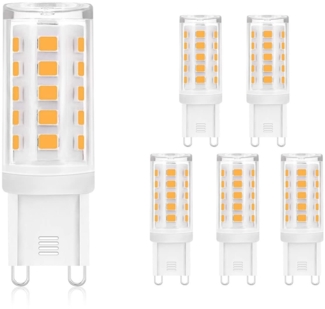 ZMH 5er-Pack G9 Warmweiß 3000 K 230 V 3 W Ersatzbirnen für 28 W 30 W 40 W Halogenlampe, kleiner Sockel, energiesparend, nicht dimmbar