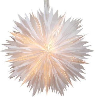 Großer Papierstern -Dis', perforiert, weiß, Ø 60cm
