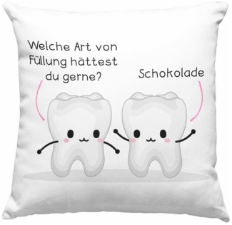 Trendation Dekokissen Trendation - Zahnarzt Zahnmedizinische Fachangestellte Kissen Geschenk