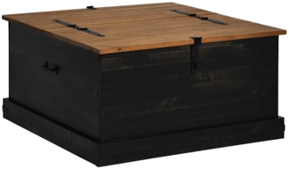 vidaXL Truhe HALDEN Schwarz 91x91x47 cm Massivholz Kiefer 4018408