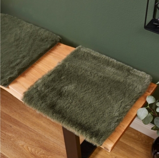 LUXOR living Stuhlkissen Sitzauflage Novara, Kunstfell, rund oder eckig, sehr weich, auch als 4er Set bestellbar