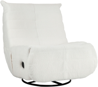 Relaxsessel, Drehbar Fernsehsessel mit Liegefunktion Schaukelfunktion TV-Sessel mit Fußstütze Taschenfederkern Seitentasche,