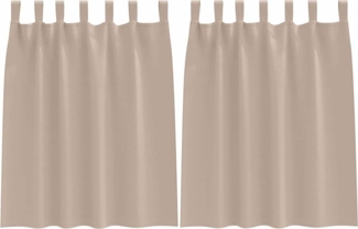 vidaXL Verdunkelungs-Vorhänge mit Ringen 2 pcs Taupe 140 x 140 cm 4107548