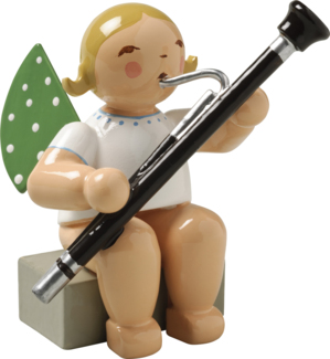 Wendt & Kühn Engel mit Fagott sitzend