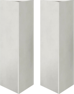 vidaXL Pflanzkübel 2 Stk. Dreieckig 30x26x75 cm Edelstahl 851152