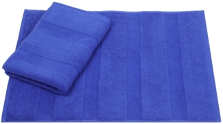 Betz Badematte 2er Set Badvorleger Deluxe Größe 50x68 cm, strapazierfähig, Baumwolle, rechteckig, unbeschichtet