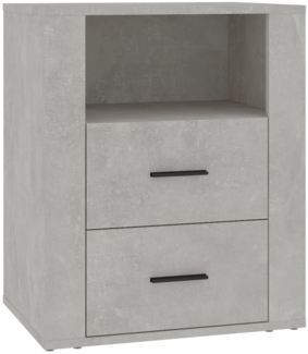 Nachttisch Nachtschrank Betongrau 50x36x60 cm Holzwerkstoff