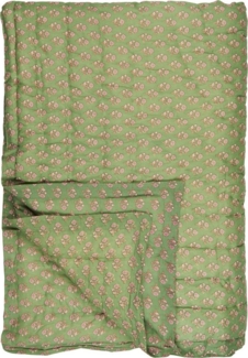 Ib Laursen - Decke Quilt Tagesdecke Überwurf 170x130cm Grün Pink Blumen 19207-22
