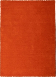 carpetfine Wollteppich Gabbeh Lola Uni, rechteckig, Höhe: 14 mm, mit natürlichem Pflanzenmaterial von Hand gewebt, auch in Rund
