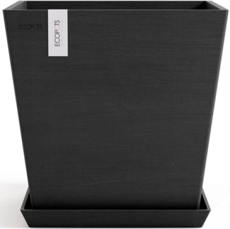 Ecopots Pflanztopf Rotterdam 35 x 35 x 34 cm dunkelgrau