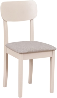 Selsey 'Noeles' Esszimmerstuhl mit Polstersitz, Hellbeige/Greige