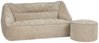 icon Sitzsack Sitzsack Sofa aus Chenille „Cecilia" mit Sitzpouf „Milano", Made in Germany, für Erwachsene, XXL Sitzsack