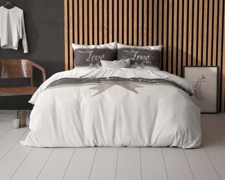 Sitheim-Europe Bettwäsche Pure Love Bettbezug & Kissenbezüge, Mikrofaser, 3 teilig