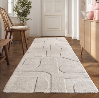 Teppium Teppich Skandinavisches Design, Rechteckig, Höhe: 20 mm, Kurzflorteppich Skandinavische Design Anti-Rutsch Rückseite Waschbar