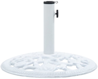 DOTMALL Schirmständer Sonnenschirmständer Weiß 12 kg 48 cm Gusseisen